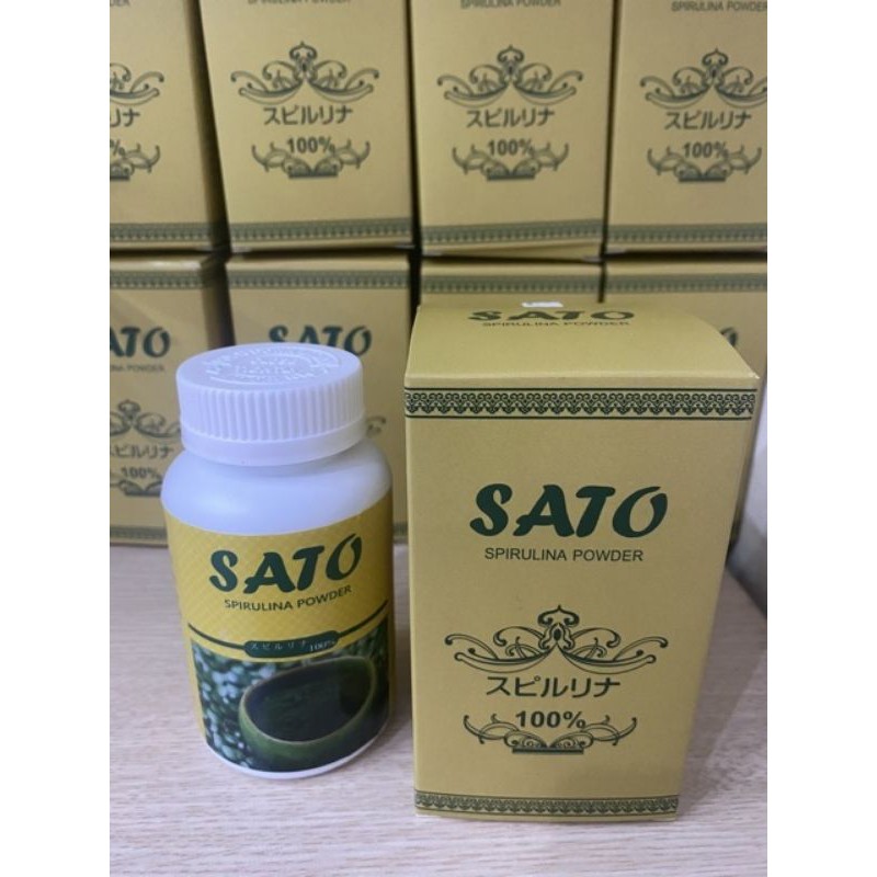 (Chính Hãng) Tảo xoắn bột Sato Nhật Bản chuyên dùng cấy trắng sáng trong Spa và TMV