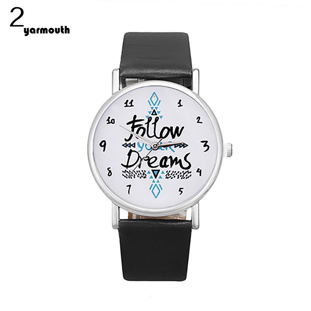 Đồng hồ đeo tay dây da giả thời trang xinh xắn cho nữ