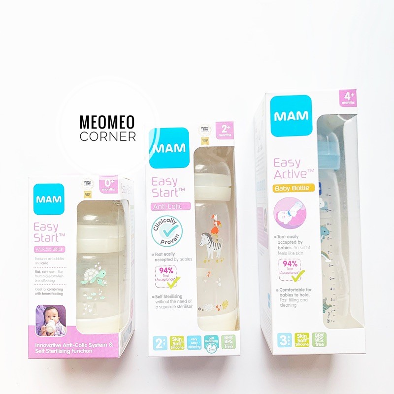 Bình chống đầy hơi MAM 160ml và 260ml 270ml 330ml bình MAM / Bình Sữa MAM