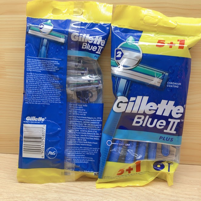 Dao cạo râu Gillette blue II Plus (gói 6 cây)