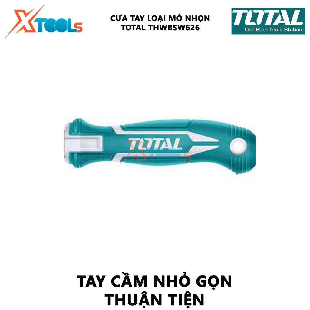 Cưa tay loại mỏ nhọn TOTAL THWBSW626 | dụng cụ cưa Kích thước 6 &quot;/ 150mm, Chất liệu Mn65, 8 răng/ 1 inch, răng mài chính