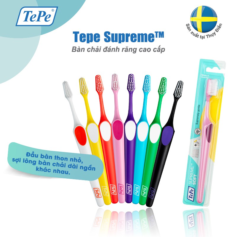 Bàn chải đánh răng siêu mềm Tepe Supreme | Shopee Việt Nam