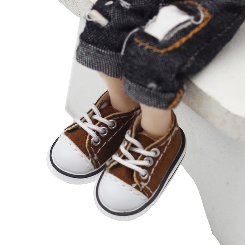 Đôi Giày Canvas Cho Búp Bê BJD OB11,DOD,Molly,Nendoroid, Phụ Kiện 2.5*1.2cm 1/12