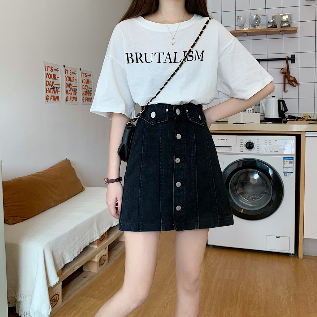 Xiaozhainv Chân Váy Denim Dáng Ôm Phong Cách Retro Hàn Quốc | BigBuy360 - bigbuy360.vn