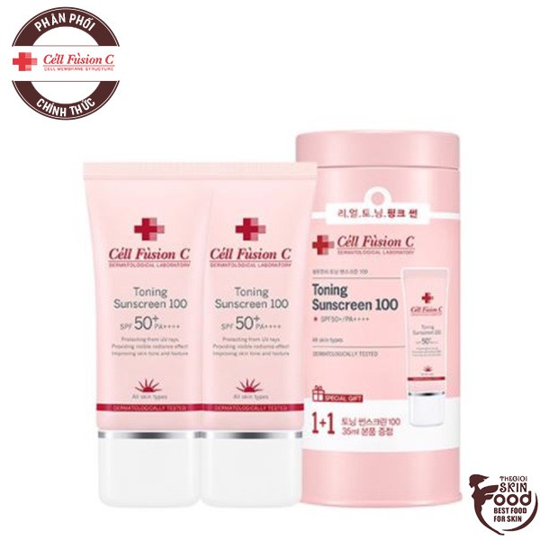 [Mã COS1904 giảm 8% đơn 300K] Kem Chống Nắng Nâng Tông Cell Fusion C Toning Sunscreen 100 SPF 50+/PA++++