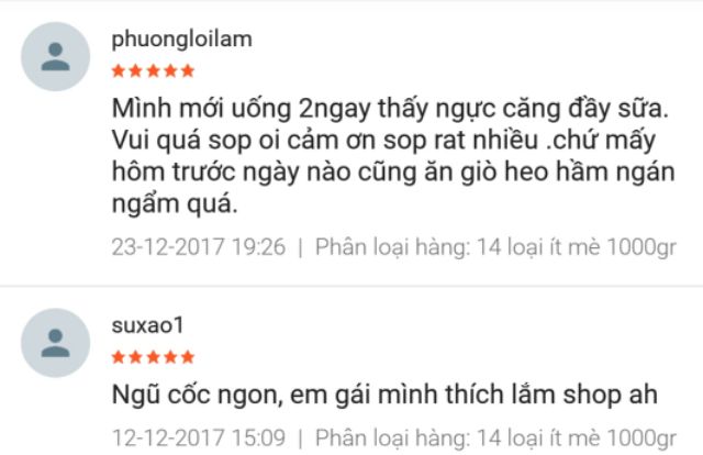 Bột ngũ cốc lợi sữa TĂNG CÂN 12-14 hạt nhiều mè đen