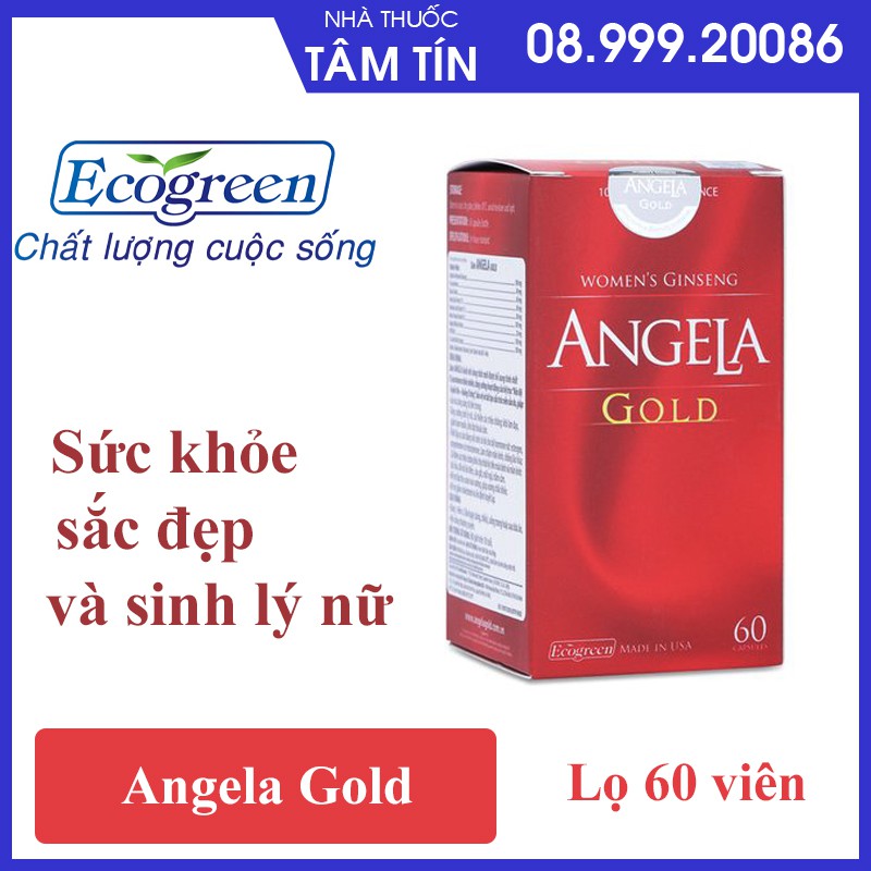 [CHÍNH HÃNG TÍCH ĐIỂM ] Sâm Angela Gold - Tăng cường sinh lý nữ - lọ 60 viên