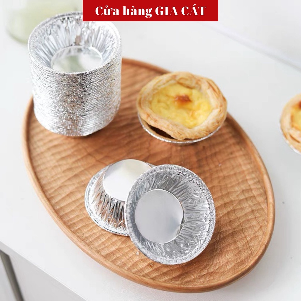 Set 50-100 chén bạc, chén nhôm lót khuôn nướng tart trứng, nướng hàu,...
