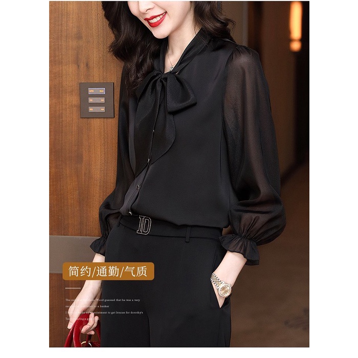 Áo SƠ Mi Công Sở Cổ Phối Nơ Tay Nhúng Ty Fashion TFA305 Phù Hợp Đi làm , Đi chơi Full Size MLXL | BigBuy360 - bigbuy360.vn
