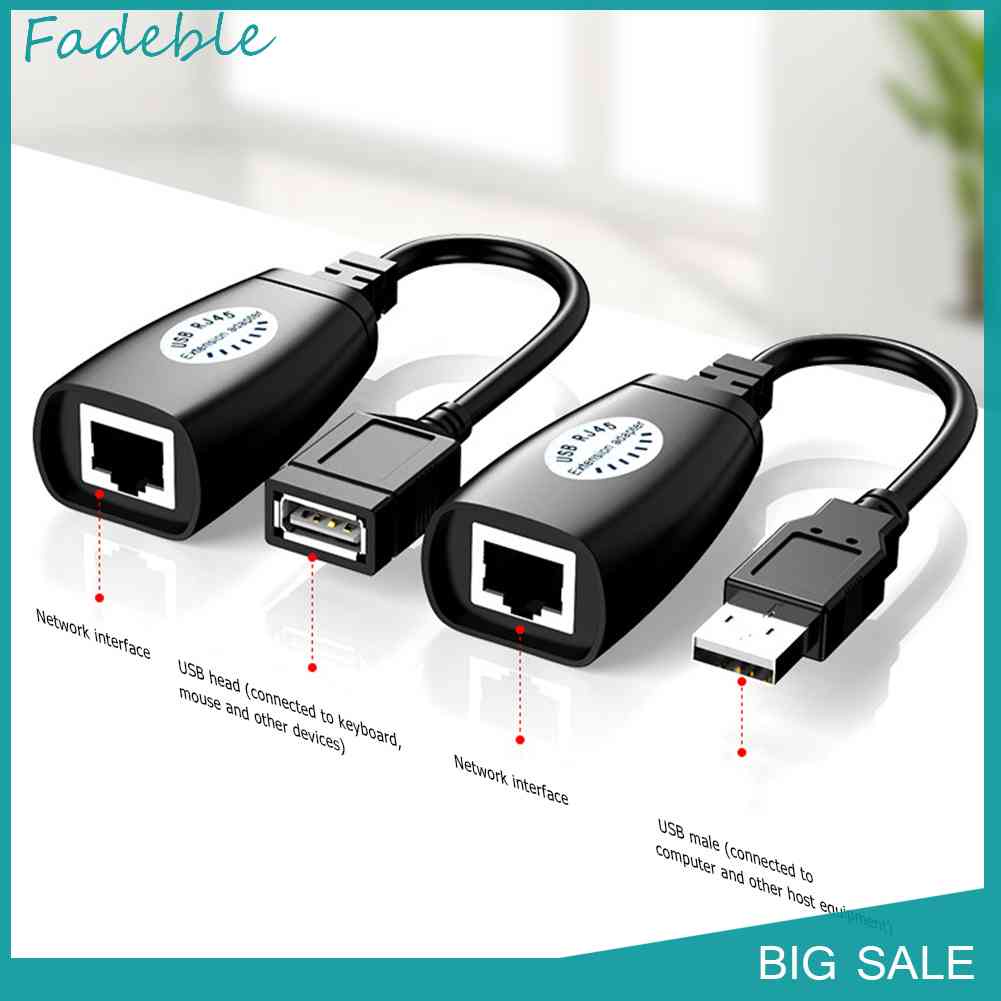 Cáp Khuếch Đại Tín Hiệu Mở Rộng HW-RJ11 USB Sang RJ45 Network LAN