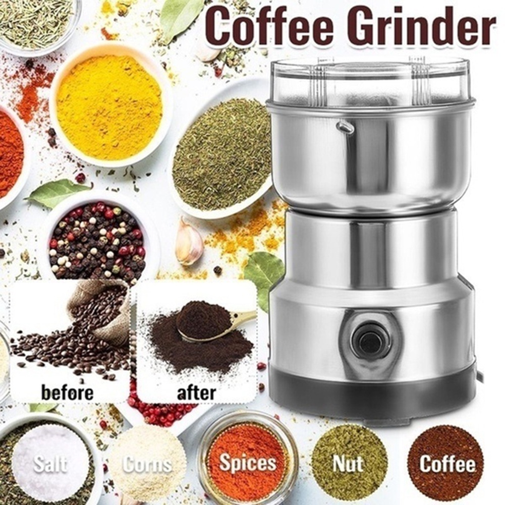 110/240V Electric Coffee Grinder Bean Herbs Spice Kitchen Grinding Machine Mill