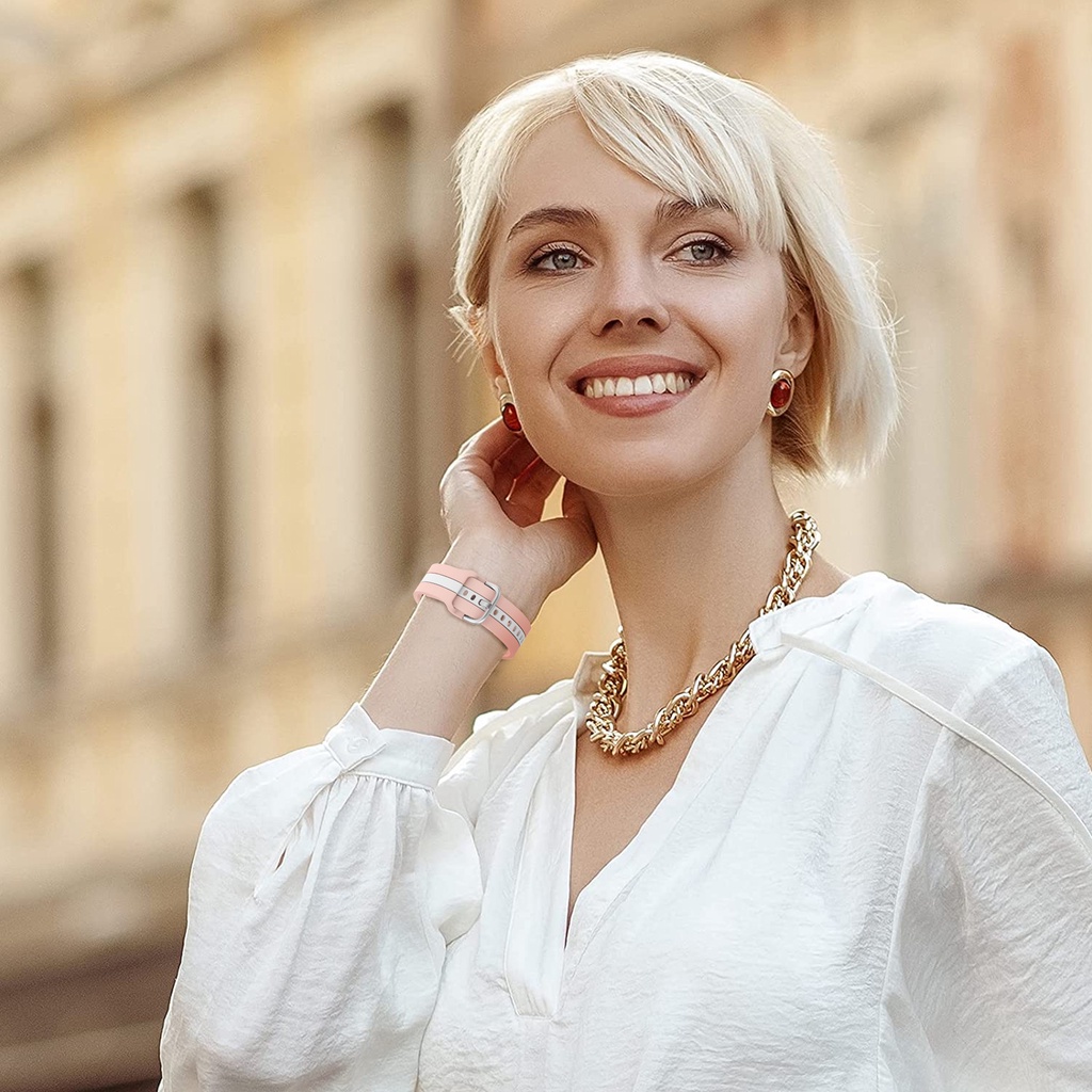 Dây Đeo Silicone Hai Màu 46mm 42mm Cho Đồng Hồ Thông Minh Samsung Galaxy Watch4 44mm 40mm