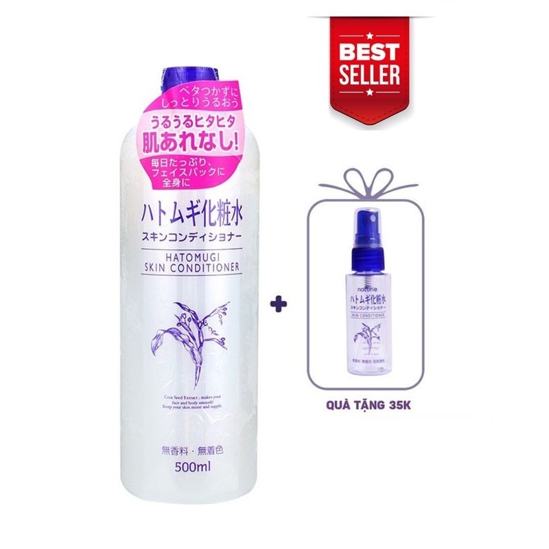 Nước hoa hồng Ý Dĩ Naturie Hatomugi Skin Conditioner Nhật 500ml Toner Naturie 500ml