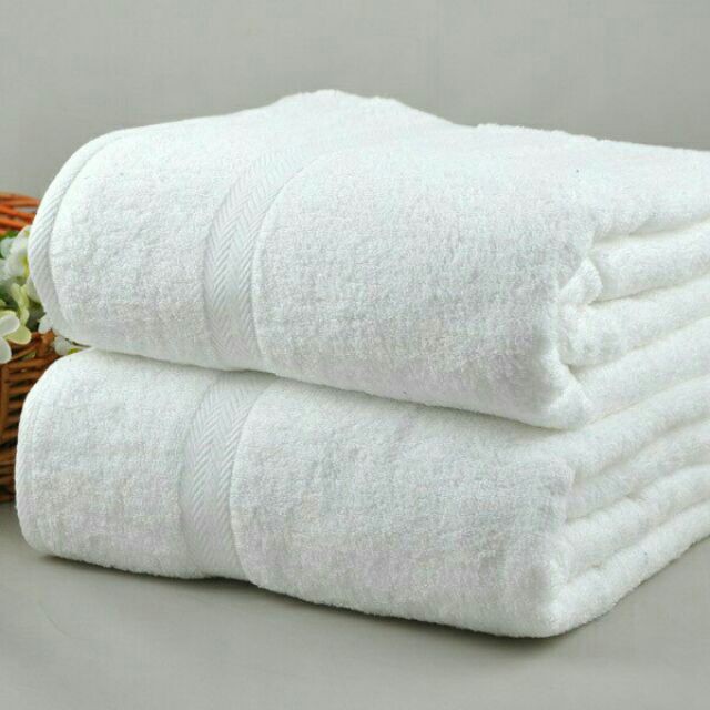 Khăn tắm khách sạn, Resort, Spa màu trắng 65x130cm