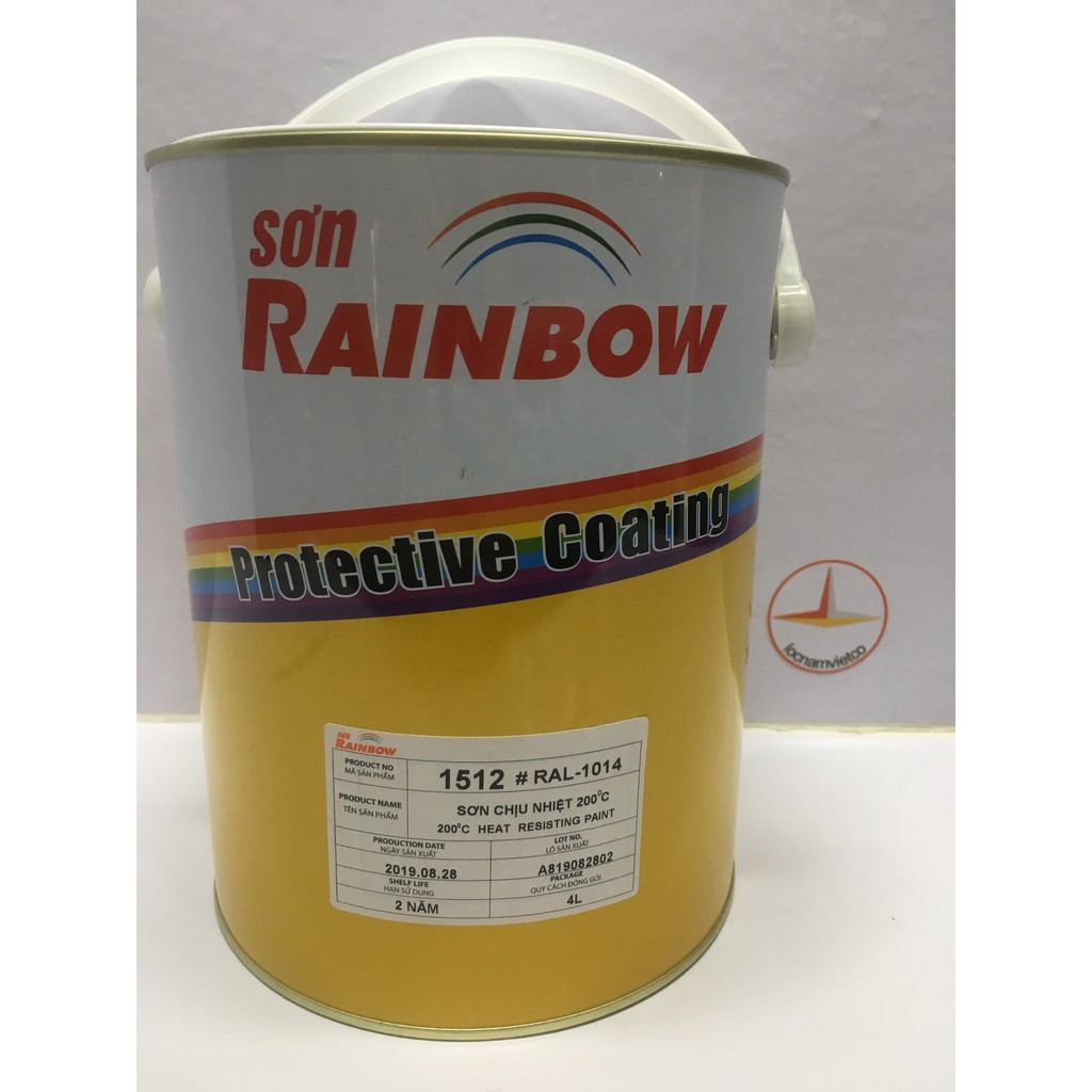 SƠN CHỊU NHIỆT 200 ĐỘ C MÀU VÀNG KEM RAINBOW 1512 # RAL 1014 - ĐẶT PHA MÀU