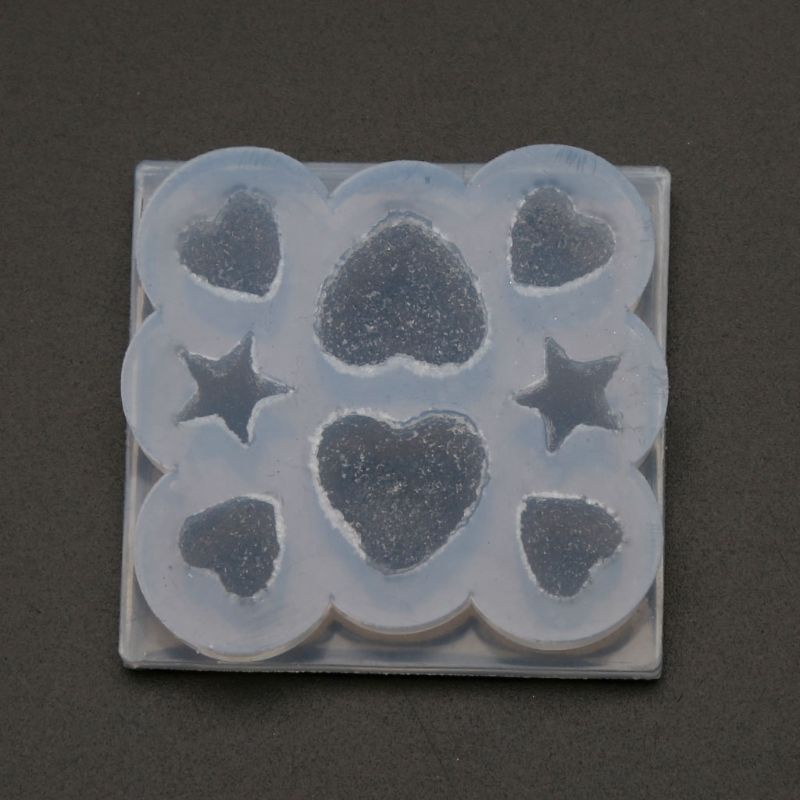 Khuôn Silicon Mềm Làm Kẹp Tóc Hình Kẹo/Trái Tim/Ngôi Sao Dễ Thương