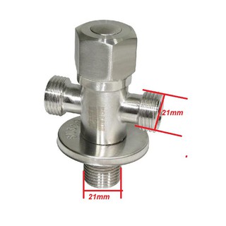 ĐẦU INOX CHIA NƯỚC 1 VÀO 2 RA CÓ VAN KHÓA - DIY203