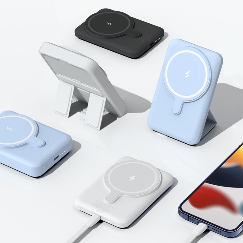 Pin Sạc Dự Phòng Không Dây 10000mAh Macsafe Có Nam Châm QC 3.0 Cho iPhone 13 12