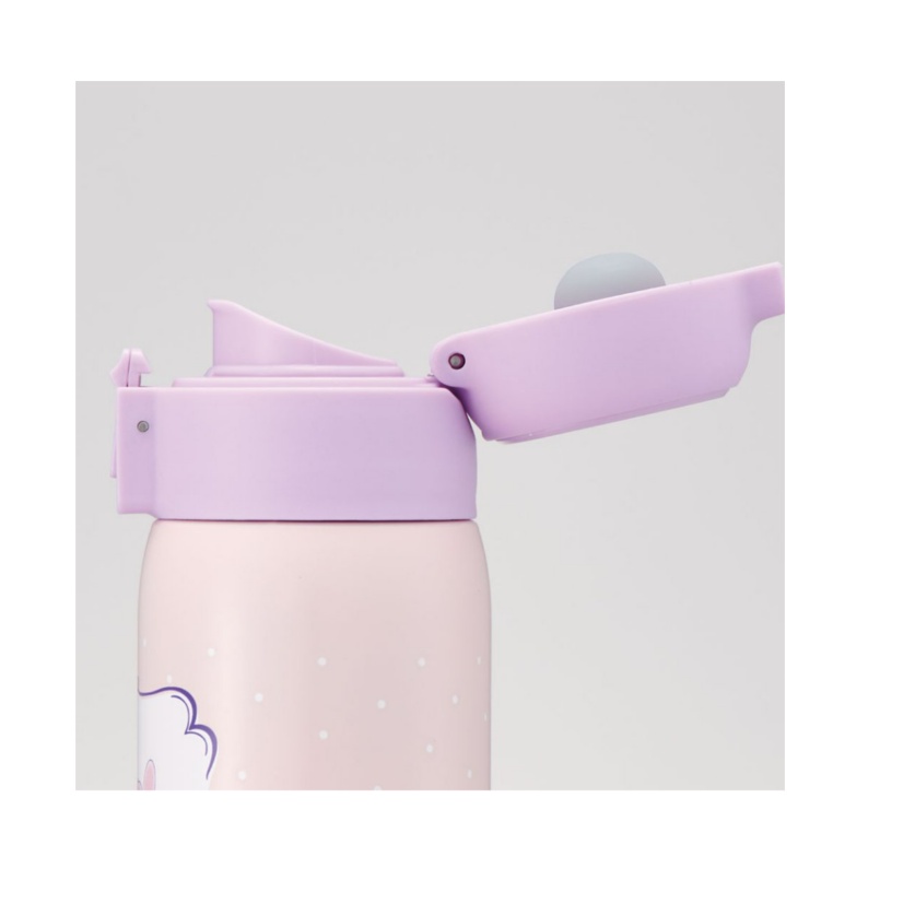 Bình Giữ Nhiệt Một Chạm Bằng Thép Không Gỉ Mymelody &amp; Kuromi 350ml STOT3
