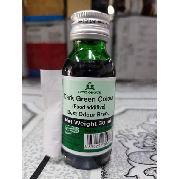 Màu nước thực phẩm BEST ODOUR lọ 30ml, màu xanh, vàng, cam, đỏ.