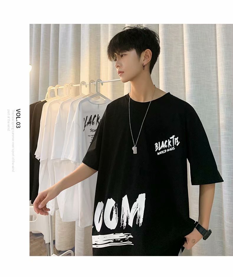 Áo thun tay ngắn dáng rộng in họa tiết phong cách nhật bản thời trang 3 màu tùy chọn size s-5xl