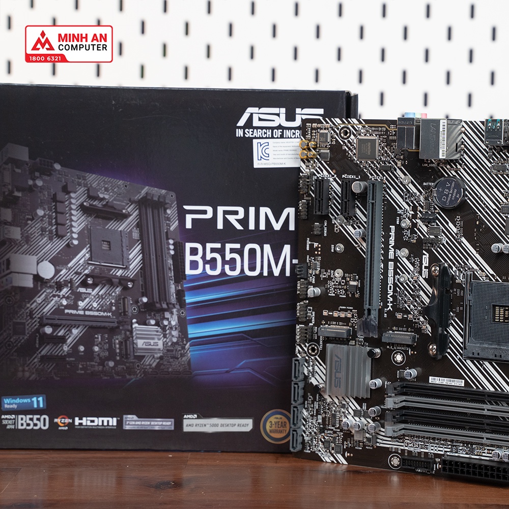 Combo Mainboard ASUS Prime B550MK + CPU AMD Ryzen 5 5600G