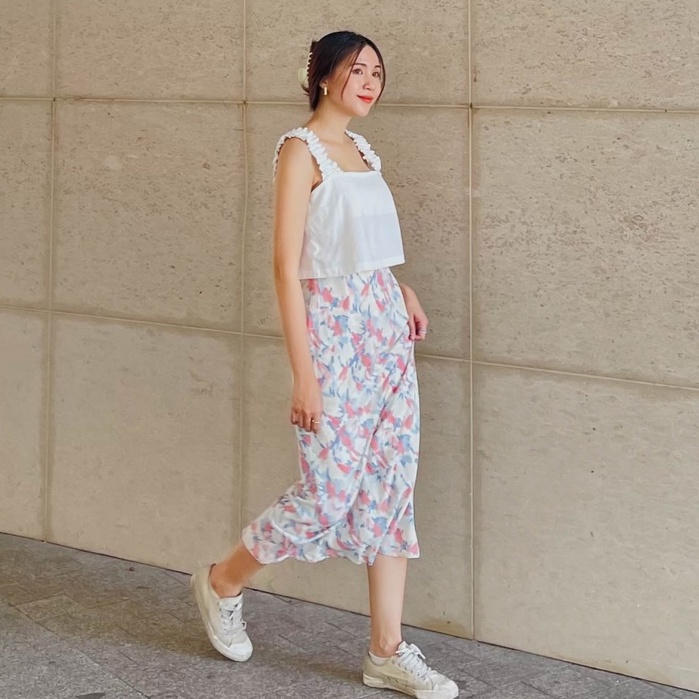 Chân váy dài họa tiết Fabric Holic