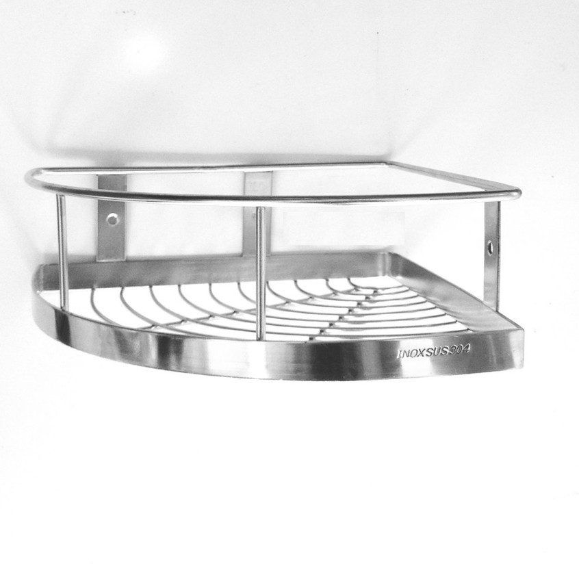 kệ góc 1 tầng inox 304, kệ treo đựng dầu gội sữa tắm trong nhà tắm, inox dày, đặc, sáng bóng, cứng cáp, đẹp, bền