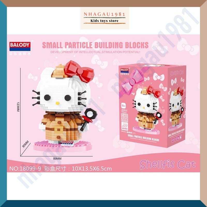 Đồ Chơi Lắp Ráp Lego Mèo Hello Kitty Balody Xinh Xắn Đáng Yêu Quà Tặng Bạn Gái Bé Gái Shop NHAGAU1981