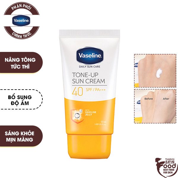 Kem Chống Nắng Nâng Tông Tức Thì Vaseline Daily Sun Care Tone Up Sun Cream SPF40/PA+++ 50ml