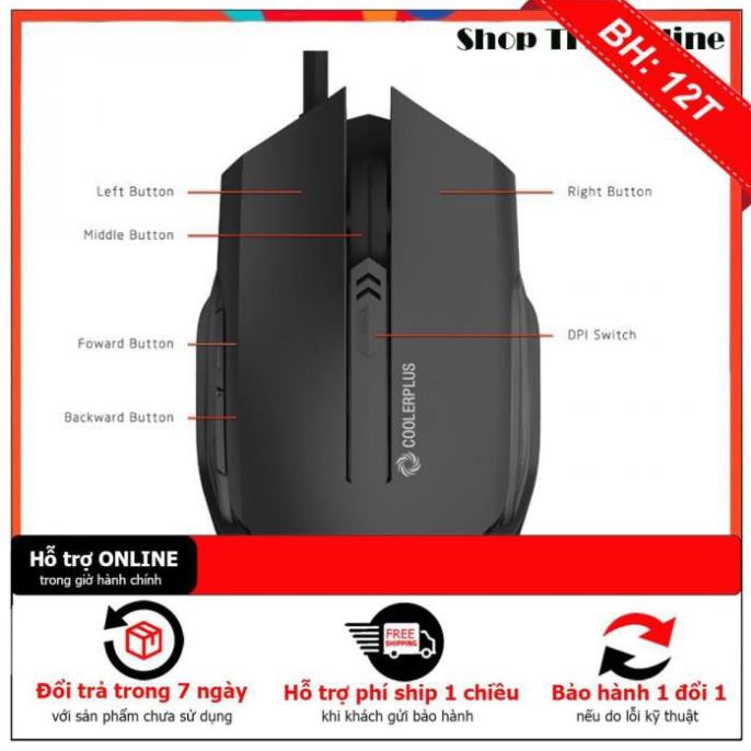 🔥Chuột gaming CoolerPlus CPM X8 ( Màu Đen ) ( FREE SHIP ĐƠN TỪ 50K )