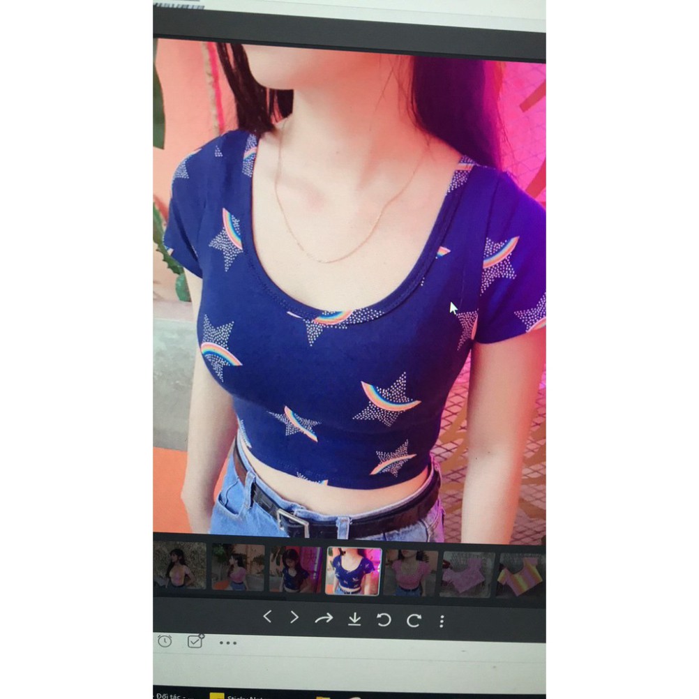 [SELL] Áo Croptop Cỗ U CT35 Mới Lạ Màu Sắc