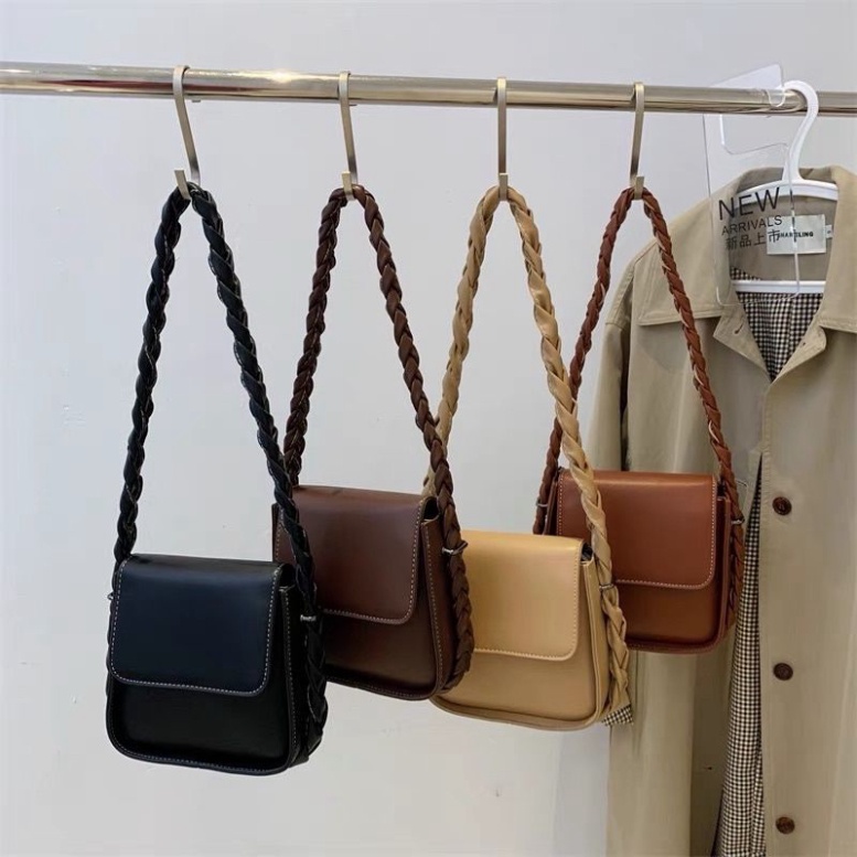 0Túi đeo vai kẹp nách, túi đeo chéo nữ dây đan dễ thương đi chơi phong cách Hàn Quốc