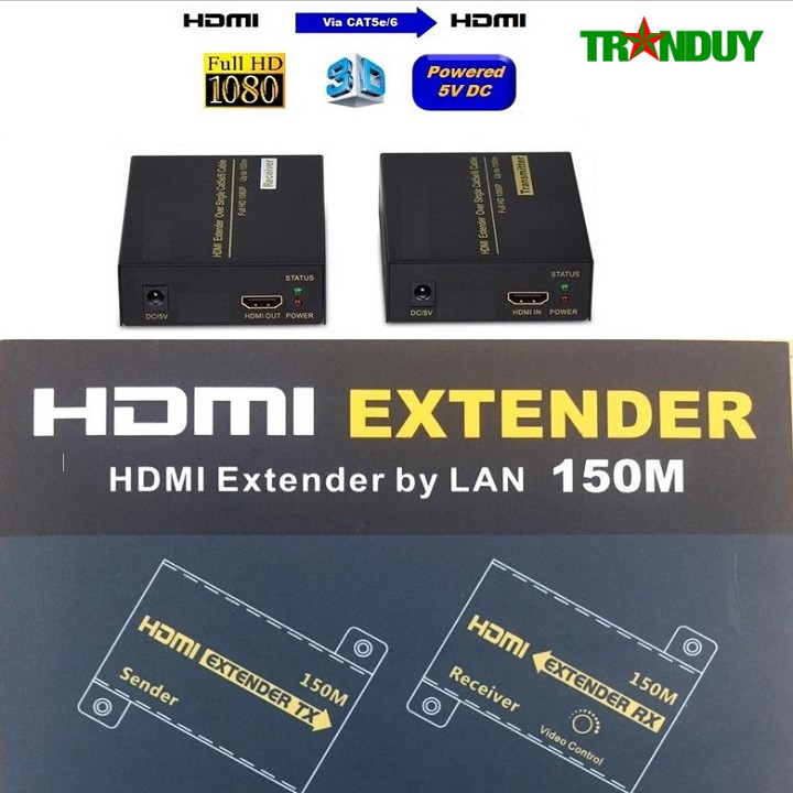 Nối Dài HDMI bằng Dây LAN 150m - HD Extender 150M