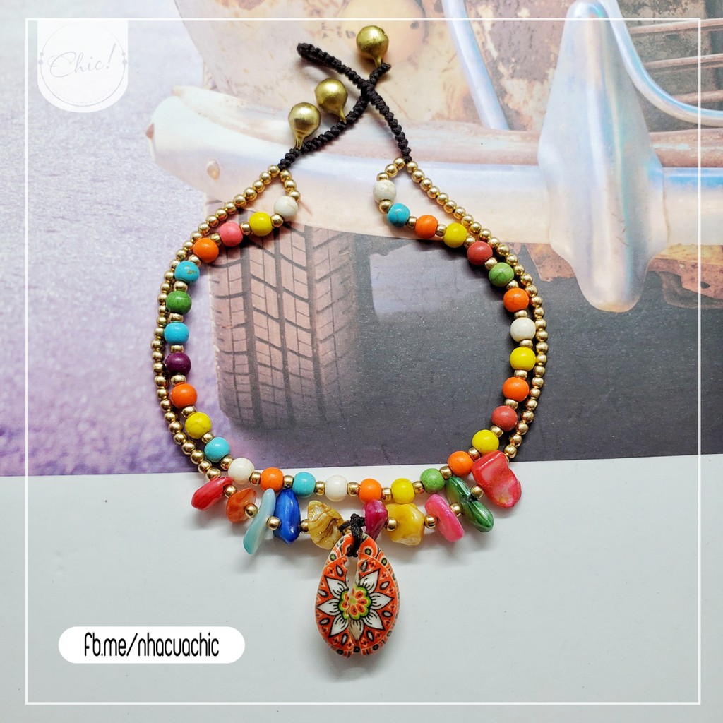 Lắc chân Mermaid - Lắc chân Boho thủ công 3 nấc chỉnh size