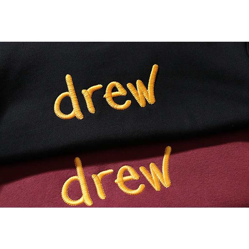 Hàng Bán Chạy Áo Hoodie Cotton Tay Dài Dáng Rộng Thêu Hình Drew Giản Dị Dành Cho Nam Nữ Plus Size