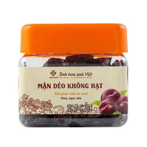 Ô Mai (Xí Muội) Mận Dẻo Không Hạt Hồng Lam - Vị Chua Ngọt Dẻo - Hộp (200g,300g,500g)