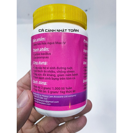 MEN TIÊU HÓA CHO CÁ CẢNH AQUA MAX 4 50G