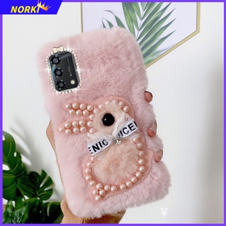 Ốp Lưng Cho OPPO A60 A79 A17 A17K A38 A18 A78 A96 A95 A94 A93 A76 A74 A54 A57 A16 A15 A15S Vỏ Điện Thoại Sang Trọng Thỏ Ngọc Trai Ấm Áp Dễ Thương