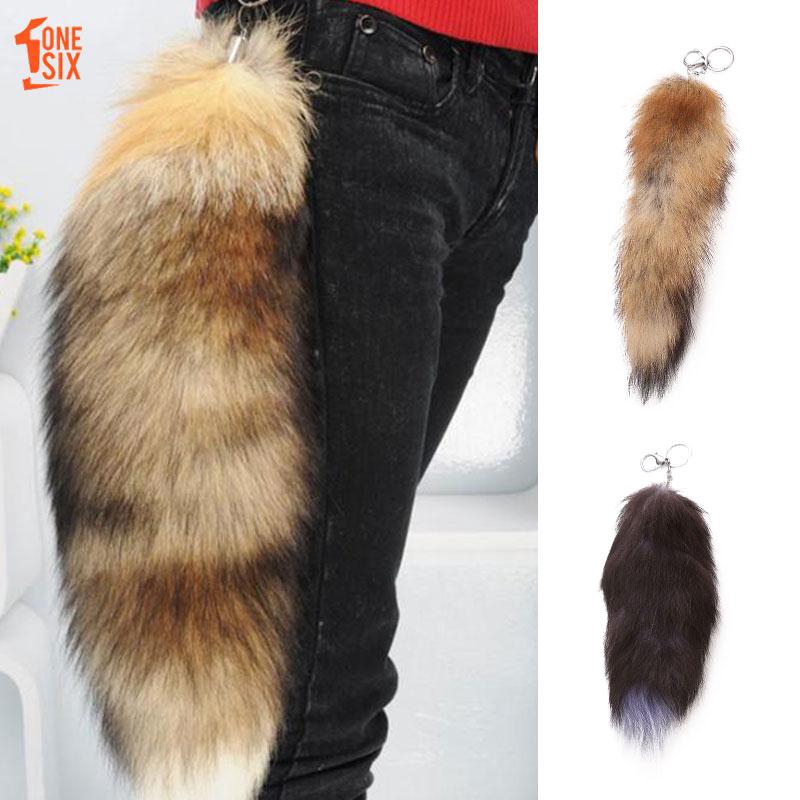 Móc Khóa Đuôi Cáo Phối Lông Thời Trang