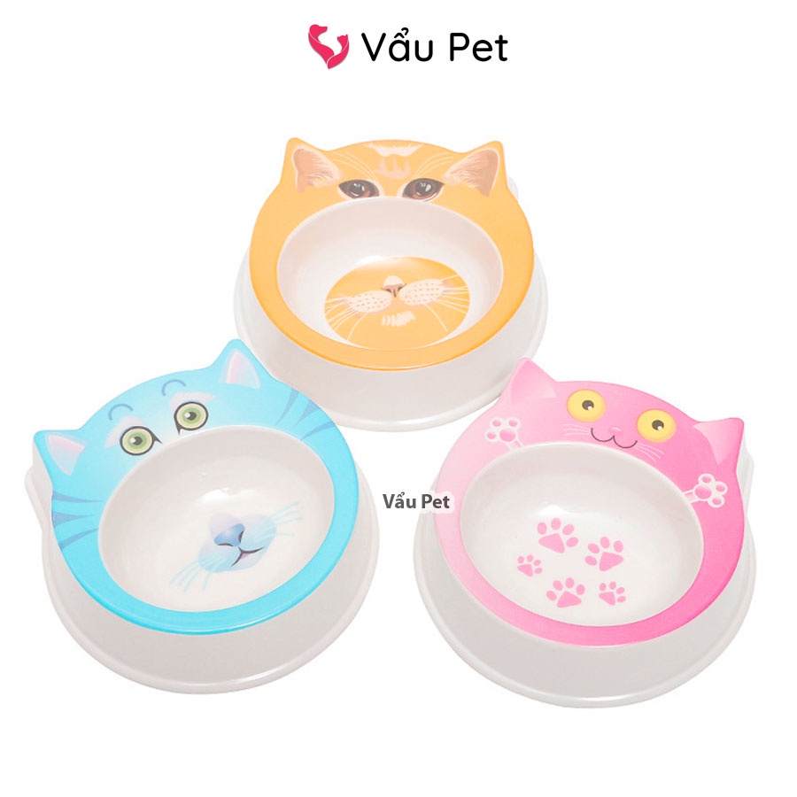 Bát ăn chó mèo - Bát Phíp hình mèo cho chó mèo thú cưng Vẩu Pet Shop