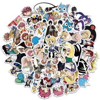 Bộ 50 miếng dán trang trí chống nước hình anime Fairy Tail