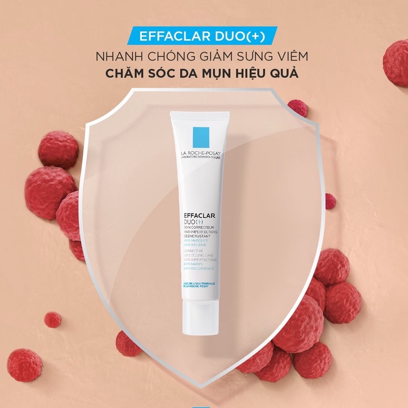 Duo+ La Roche-Posay Effaclar 40ml Kem Dưỡng Giảm Mụn Thông Thoáng Lỗ Chân Lông, Ngăn Ngừa Thâm Mụn