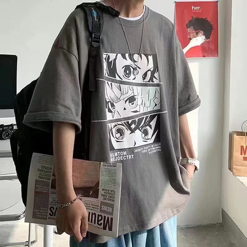 Áo Thun Tay Ngắn In Họa Tiết Anime Ghost Slayer 3 Màu Sắc Thời Trang Mùa Hè Dành Cho Nam Và Nữ Size M-3XL