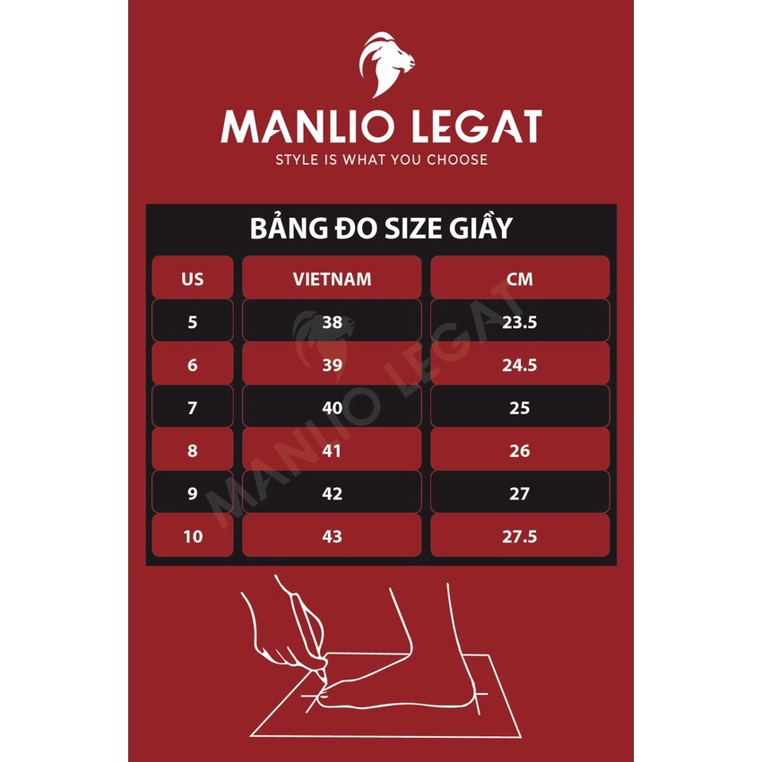 Giày lười nam da thật Manlio Legat 3 màu G7551-GG G8551-BN G955-NV