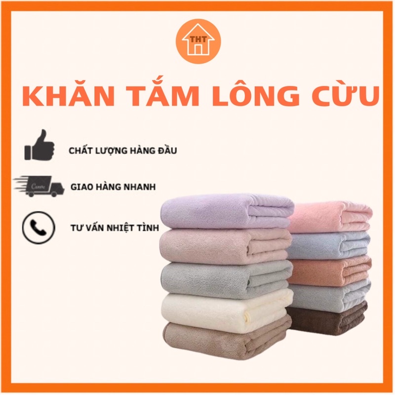 Khăn Tắm Hàn Quốc, Khăn Mặt Gội Lau Mềm Mịn Không Phai Màu Kích Thước 70x140cm