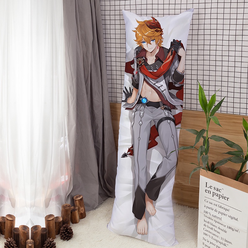 Vỏ Gối Dài In Hình Dakimakura Game Genshin Impact Tartaglia Cos