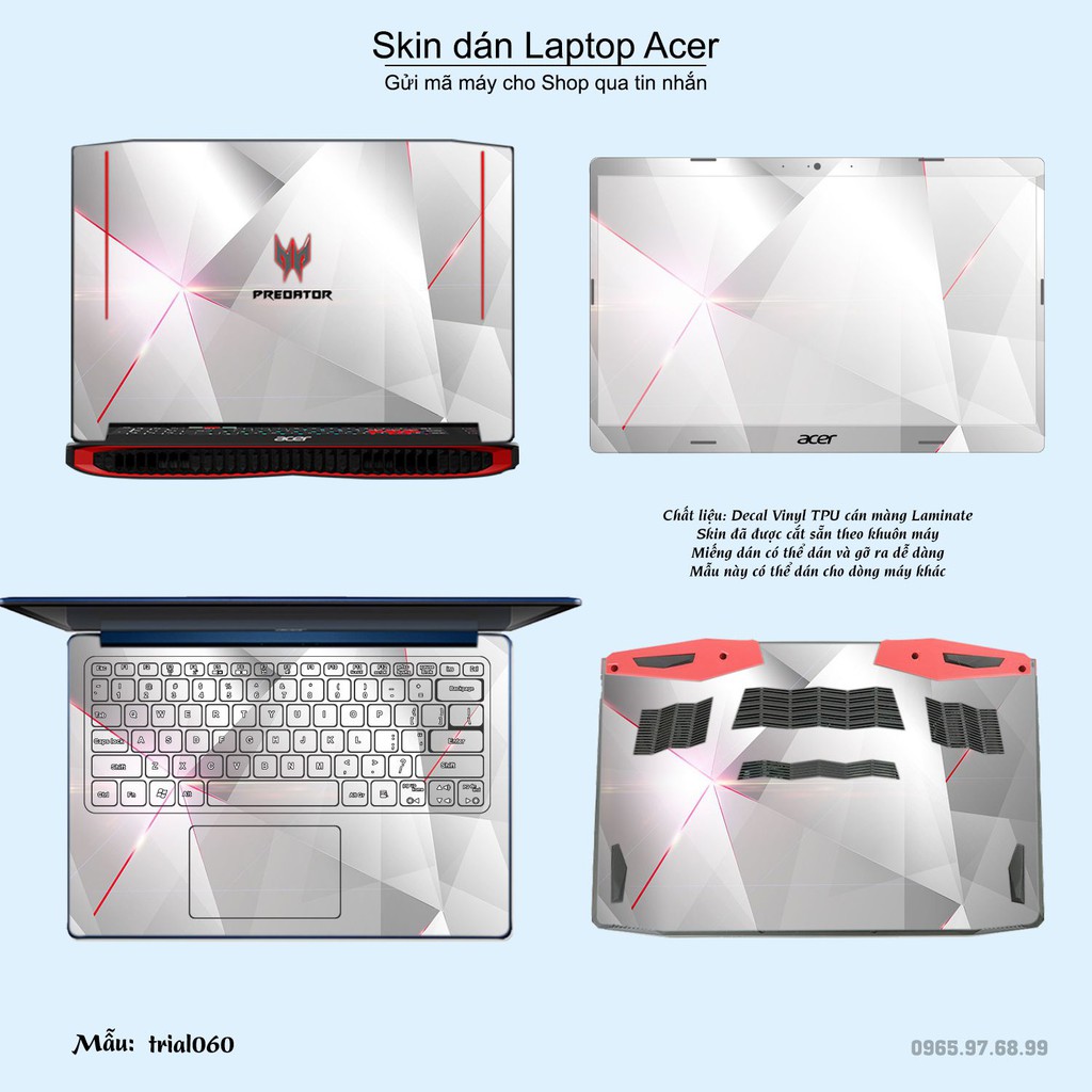Skin dán Laptop Acer in hình Đa giác _nhiều mẫu 10 (inbox mã máy cho Shop)
