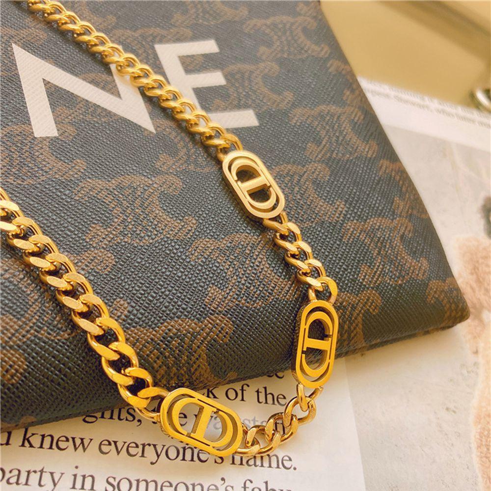 Vòng cổ Choker Hai Lớp Chữ D VANES1 Thời Trang Dành Cho Nam Và Nữ