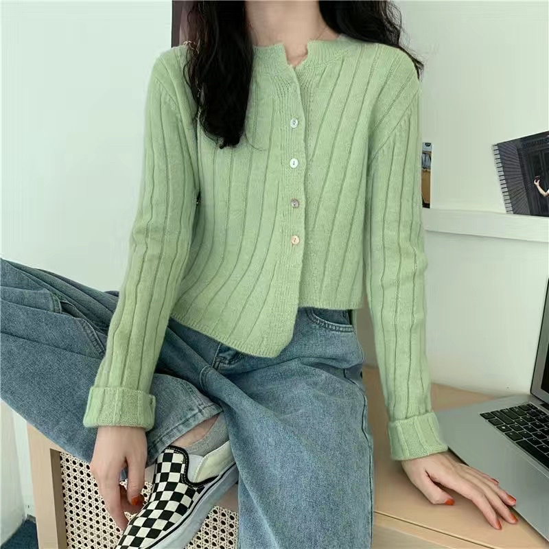 ÁO LEN KHUY CHÉO VẠT LỆCH | BigBuy360 - bigbuy360.vn